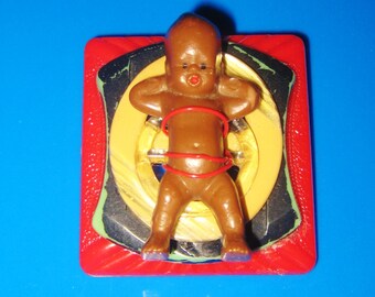 Vintage Plastic Baby Doll Brooch / Pin