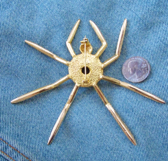 Enormous 5" Spider Brooch - image 4