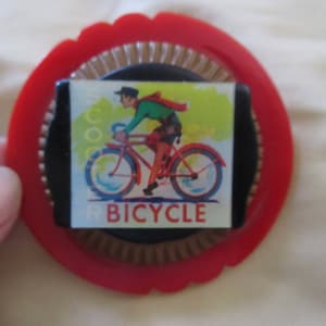 OOAK Bicycle/Scooter Vehicular Lenticular Pin
