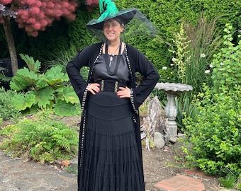 Witch Vampire Costume Dark Romantic Horror Goth Renaissance Faire Outfit (M/L) #546