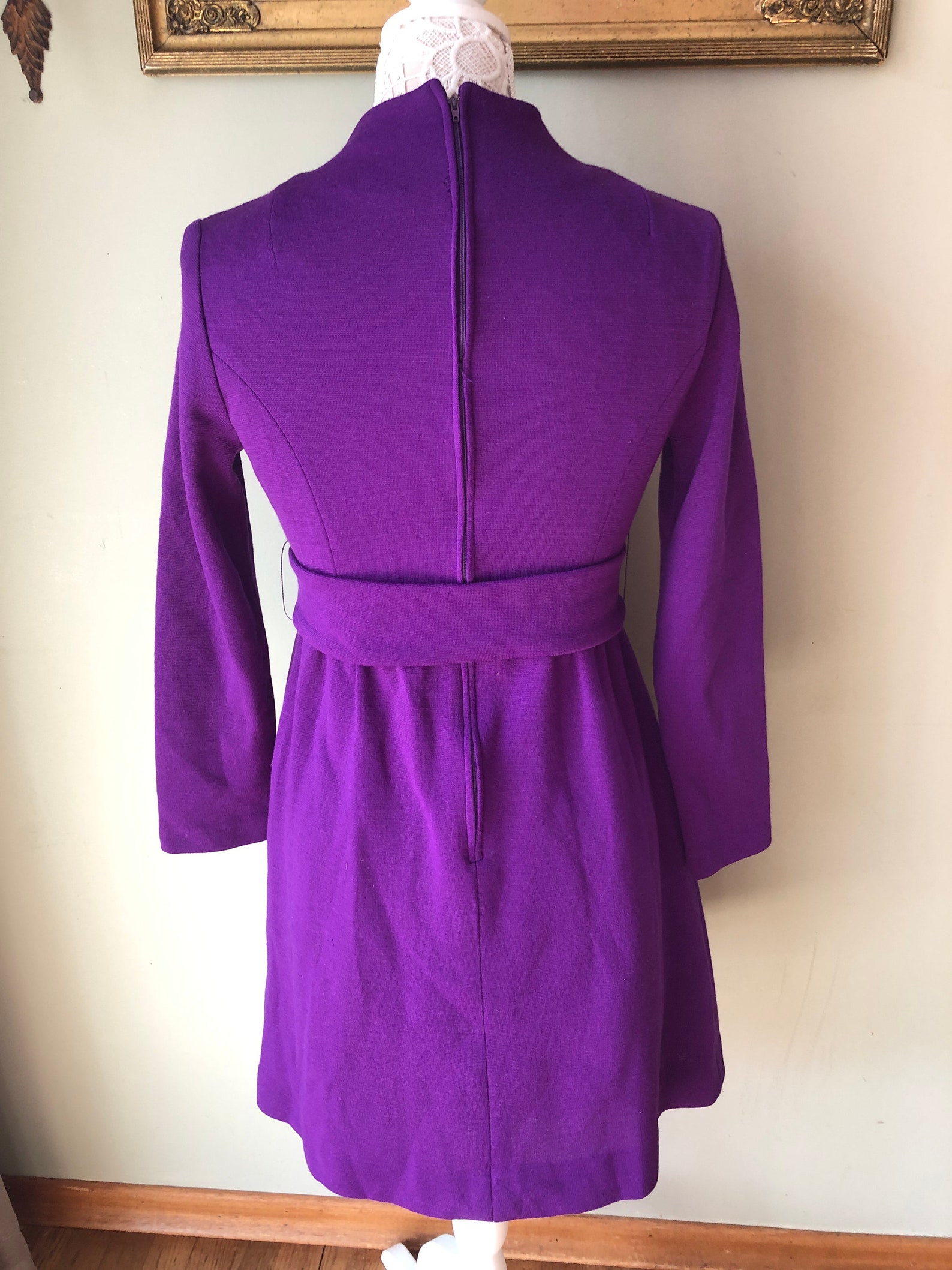 1970s Purple Knit Marcia Marsha Brady Dress Debbie Dobson | Etsy