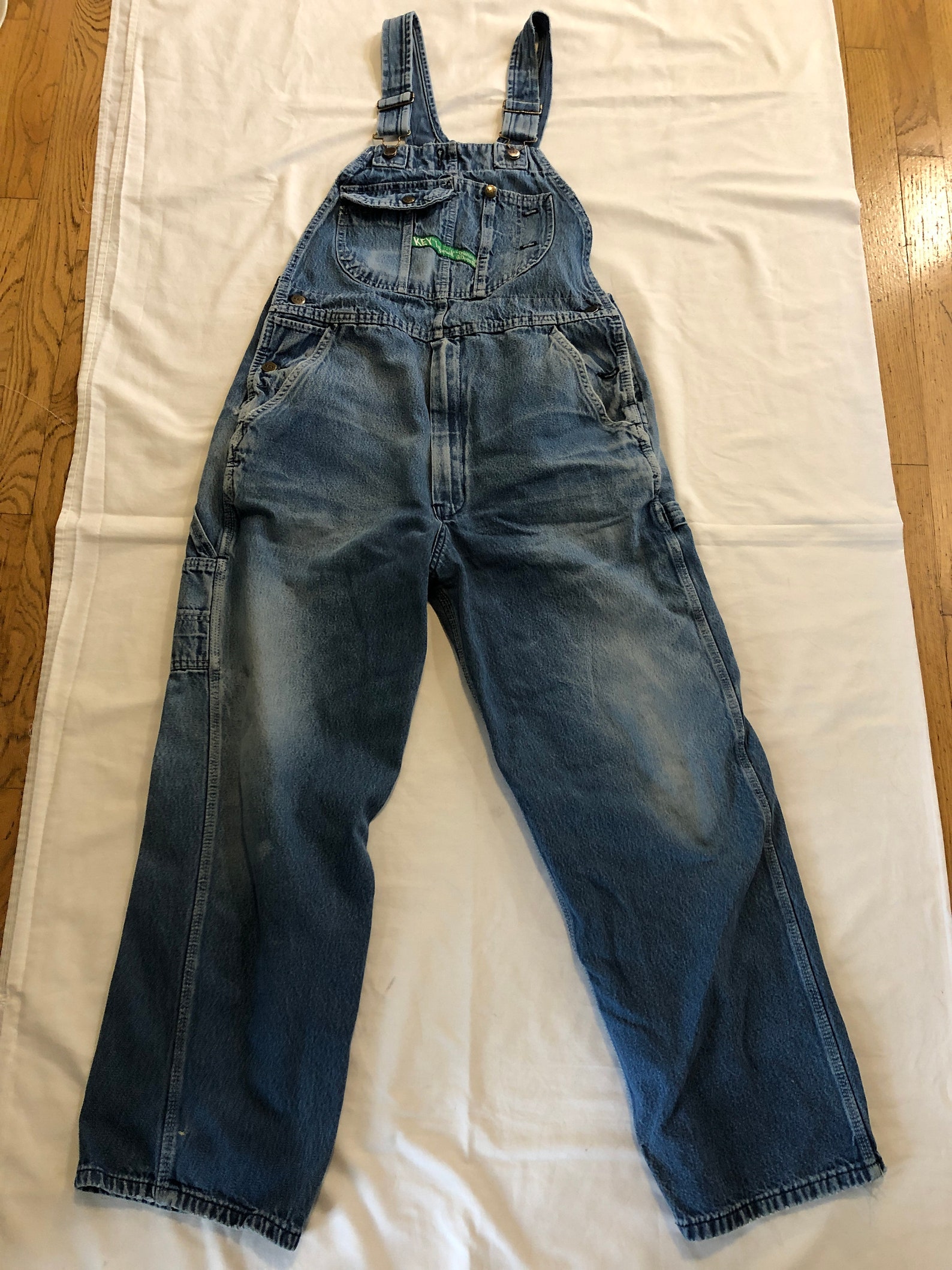 Key Imperial Bib Overalls 100 Cotton Denim Workwear Original Etsy