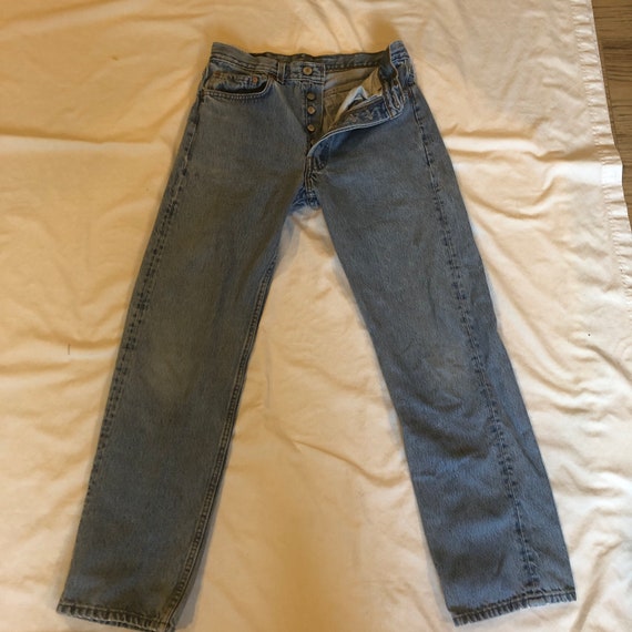 Vintage 1990s USA 501 Button Fly Levis 31X30 Now 30X29 1 2