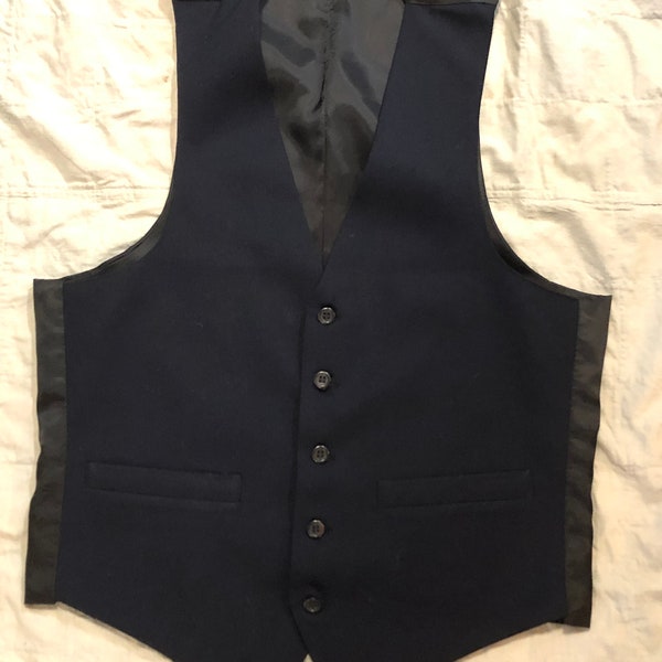 Navy Blue Vest - Etsy