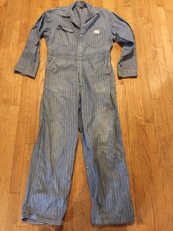 Vintage Penney Big Mac Sanforized Herringbone Blue
