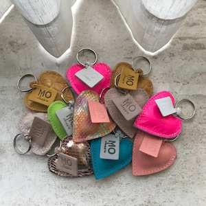Klein leren sleutelhanger hartje Limited Edition!