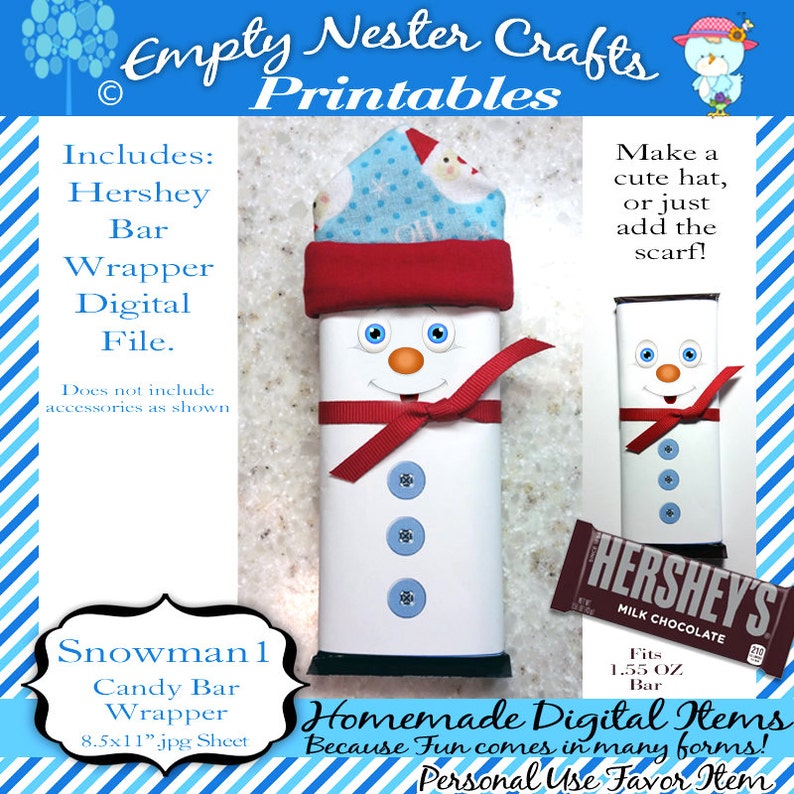 snowman candybar wrapper