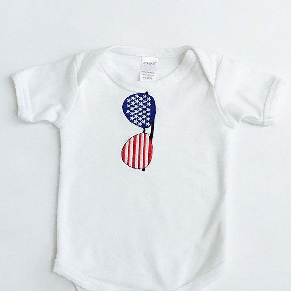 Applique Romper - Flag main image 1