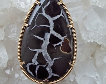 Teardrop Cabochon Natural For Jewelry Making Moroccan Septarian Geode Cabochon