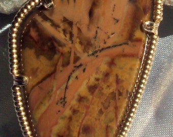 Morrisonite Jasper Pendant in Gold -- LiquidGold