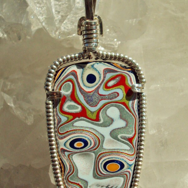 Fordite pendentif en argent--GrooveThing