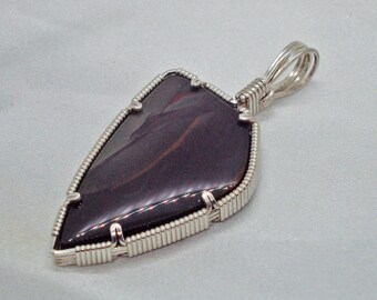 Blue Mountain Jasper Pendant in Silver -- TheUnknown