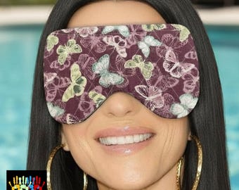 Aromatherapy Cotton Eye Mask Sleeve | Mindful Living - Purple Butterfly
