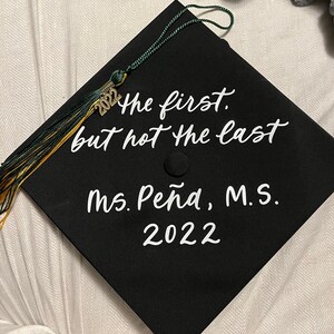 CUSTOM Grad Cap Decal / Graduation Modern Calligraphy Sticker / Personalized / Hand Lettered, Unique image 6