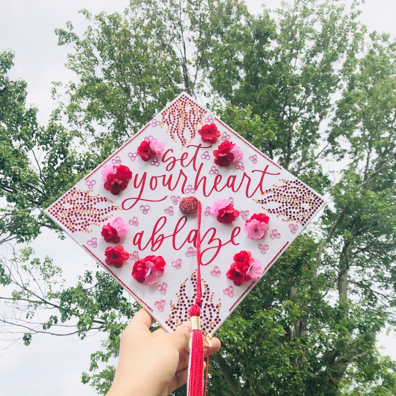 CUSTOM Grad Cap Decal / Graduation Modern Calligraphy Sticker / Personalized / Hand Lettered, Unique image 5