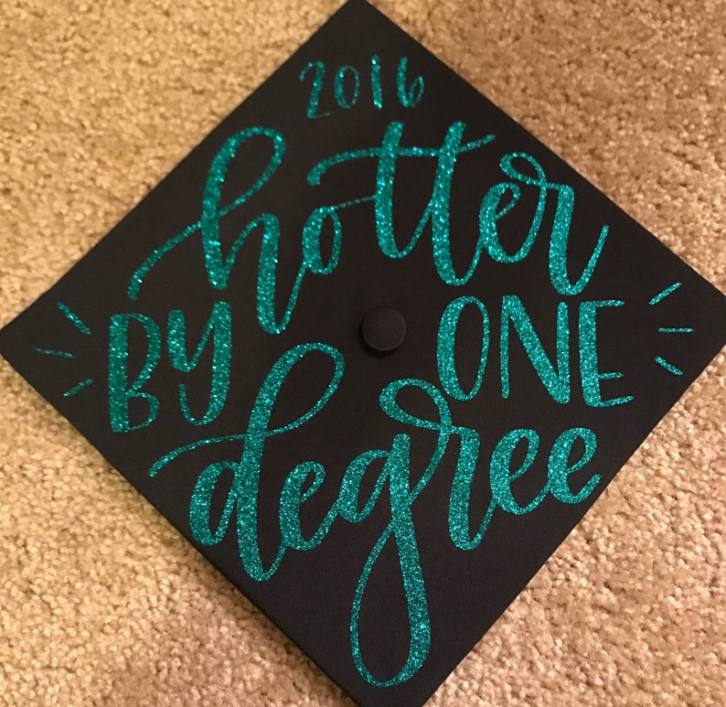 Custom Grad Cap Decal / Graduation Calligraphy Sticker / Etsy