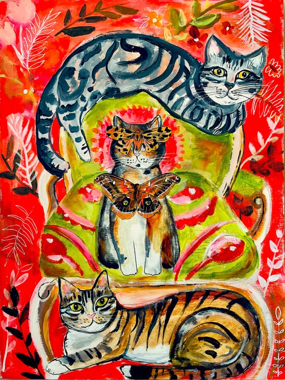 Archival Print, "Cats, Cats, Cats."
