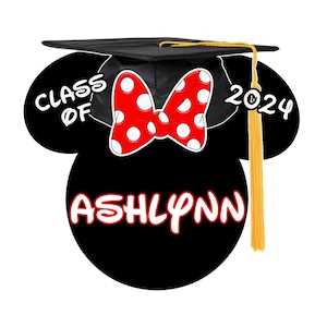 Graduation Minnie Magnet