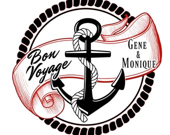 Bon Voyage Personalized Cruise Door Magnet