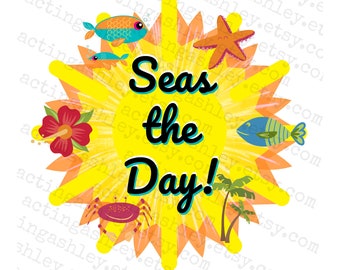 Seas the Day! Cruise Door Magnet