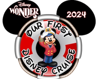 RED Our First Disney Cruise Captain Mickey Cruise Door Magnet