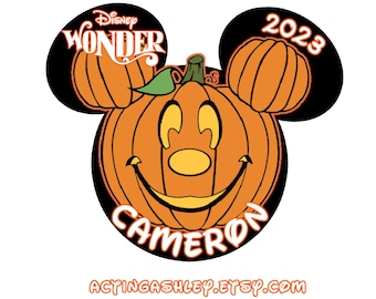 Pumpkin Mickey Halloween on the High Seas Cruise Door Magnet