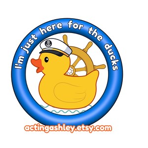 Duck Captain I'm Just Here for the Ducks Cruise Magnet
