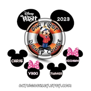 Our First Disney Cruise Door Magnet Set