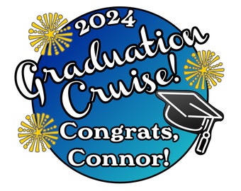Graduation Cruise Personalized Door Magnet