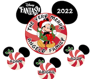 Very Merry Family Christmas Disney Cruise Door Magnet Set