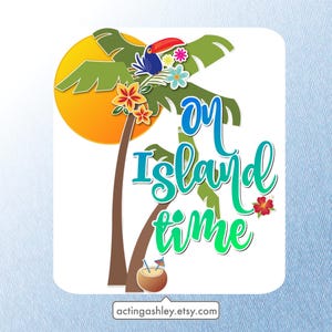 On Island Time Cruise Door Magnet