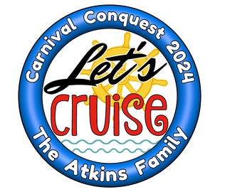 Let's Cruise Personalized Cruise Door Magnet
