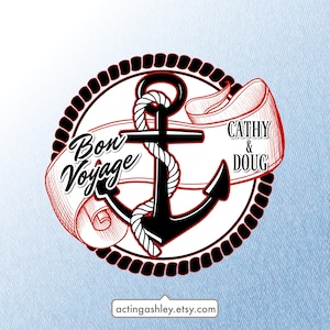 Bon Voyage Personalized Cruise Door Magnet