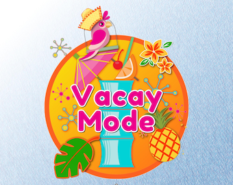 Vacay Mode Tropical Cruise Door Magnet