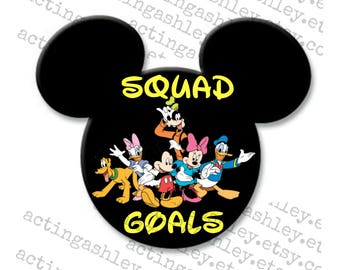Squad Goals Character Cruise Door Magnet (3 sizes)