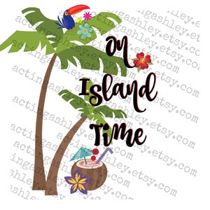 On Island Time Cruise Door Magnet