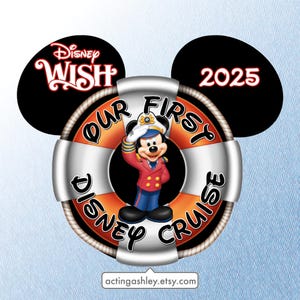 Our First Disney Cruise Captain Mickey Cruise Door Magnet