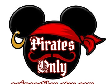 Pirates Only Mickey Cruise Door Magnet