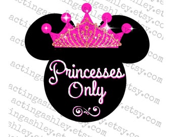 Princesses Only Mickey Head Cruise Door Magnet