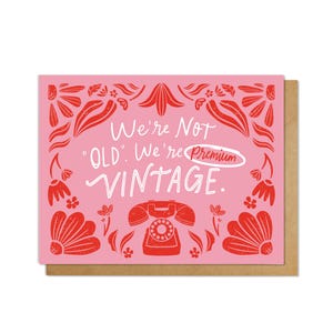 Cartão de aniversário vintage premium escrito à mão