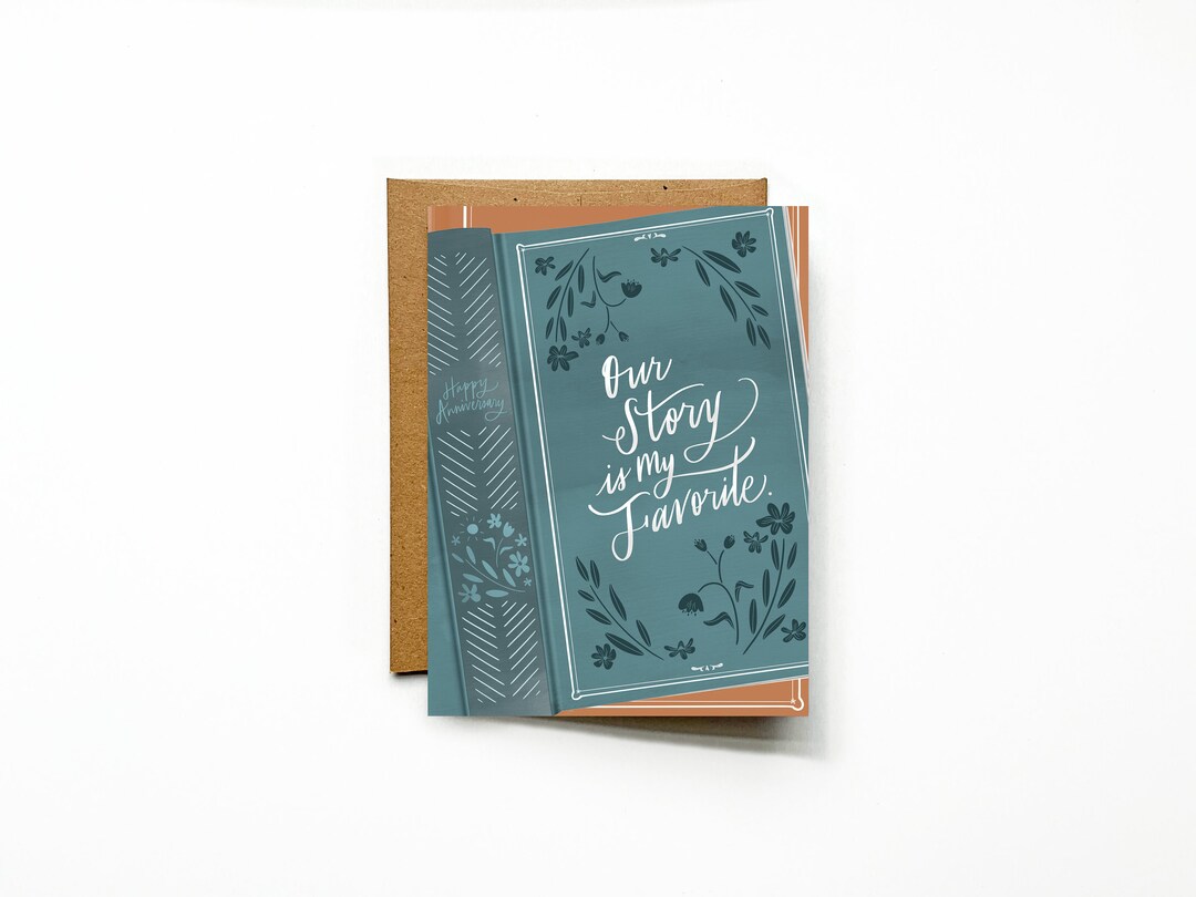 Our Story is My Favorite Blank Inside Greeting Card || Anniversary ...