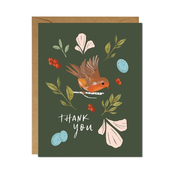 Bird Thank You - Etsy