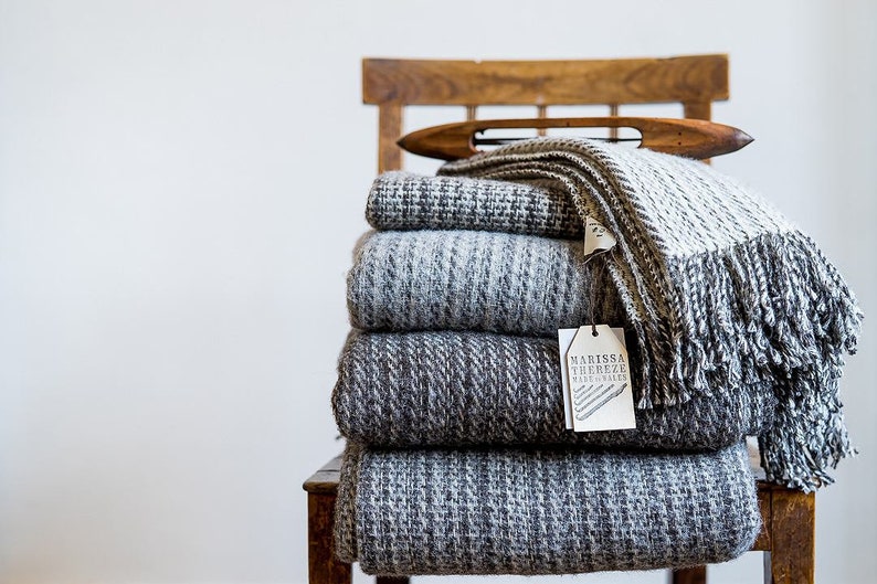 Contemporary Woven Blankets Made in Wales British Wool & Alpaca. Etsy UK