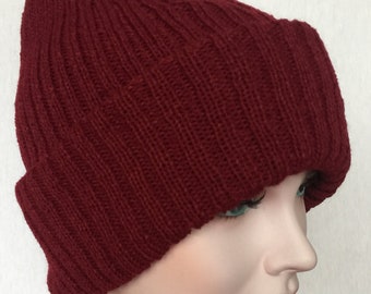 Burgundy Double Layered Hat - Icelandic Production