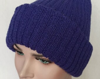 Violet blue Double Layered Hat - Icelandic Production