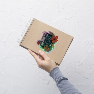 Holographic Camera Sticker / Floral Camera Sticker / Photography Sticker / Photographer Sticker / Cute Camera Vinyl Sticker