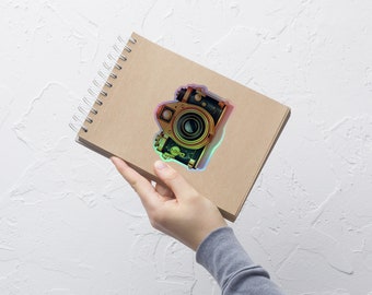 Adesivo per fotocamera olografica / Adesivo per fotocamera floreale / Adesivo per fotografia / Adesivo per fotografo / Adesivo in vinile per fotocamera carino