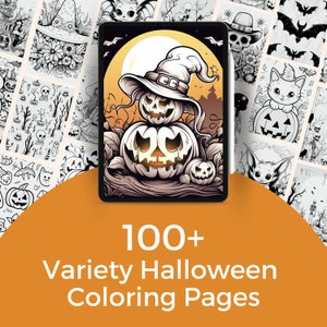 Halloween Coloring Pages For Adults, Grayscale Coloring Page, Fantasy Halloween, Coloring book, Printable JPG images. Digital Download