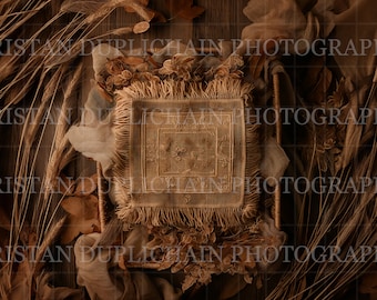 Digital Background, Neutral BOHO Newborn Digital Backdrop, Newborn Photo Prop Digital, Newborn Photography, Basket Backdrop, HIGH RESOLUTION