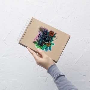 Holographic Camera Sticker / Floral Camera Sticker / Photography Sticker / Photographer Sticker / Cute Camera Vinyl Sticker